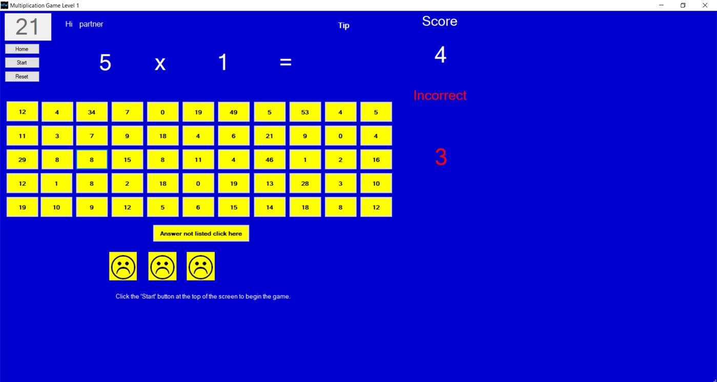 #5. Times Tables Whizz (Windows) By: Nigel James Stanley