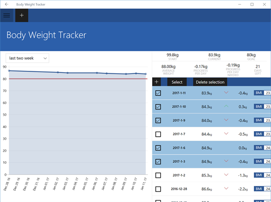 Body Weight Tracker screenshot 3