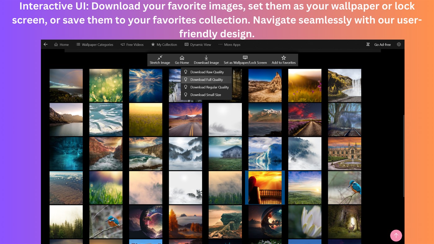 #5. Ultra 4K HD Wallpapers: Desktop WallPapers (Windows) By: finetuneapps