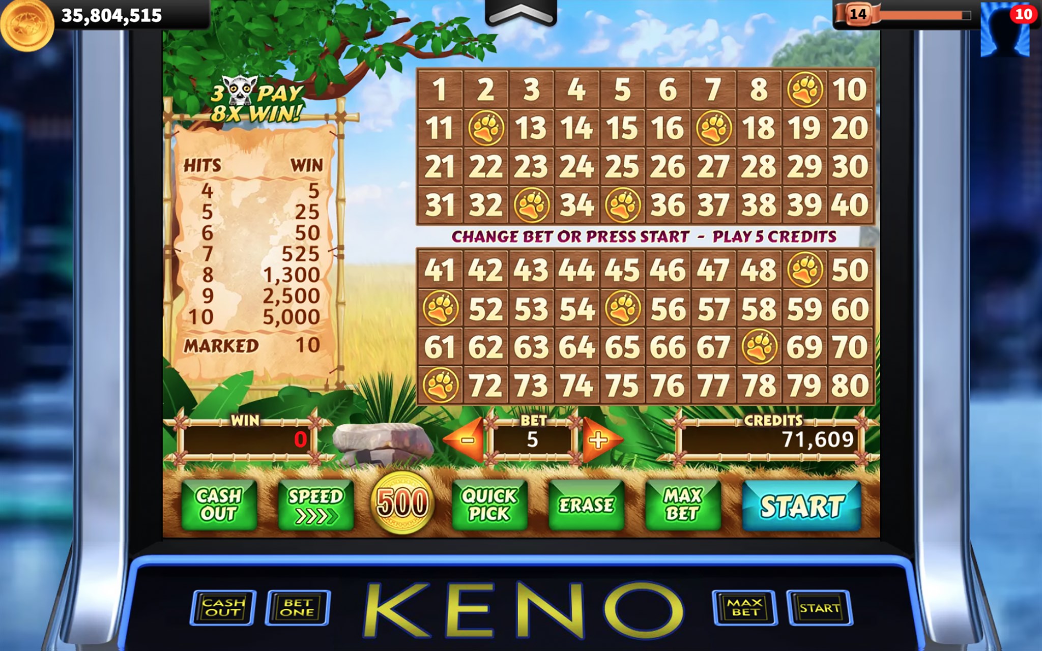 Keno Live Casino