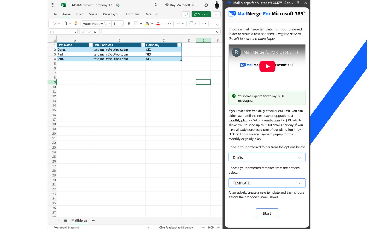 Mail Merge for Microsoft 365™