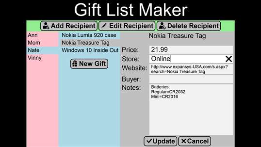 Gift List Maker screenshot 6