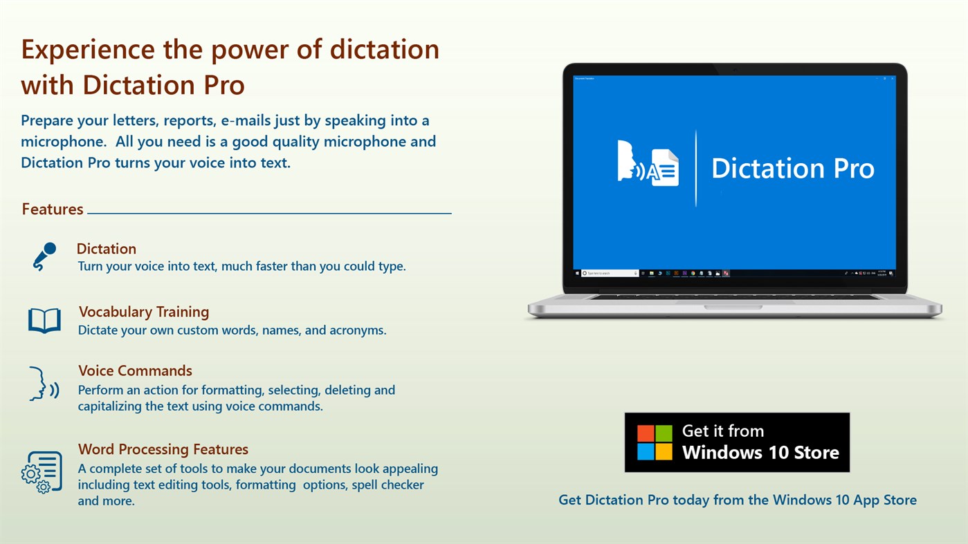 #1. Dictation Pro (Windows) 由: DeskShare