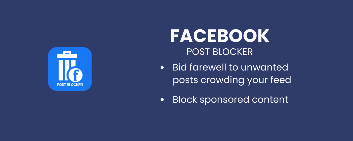 Facebook Post Blocker marquee promo image