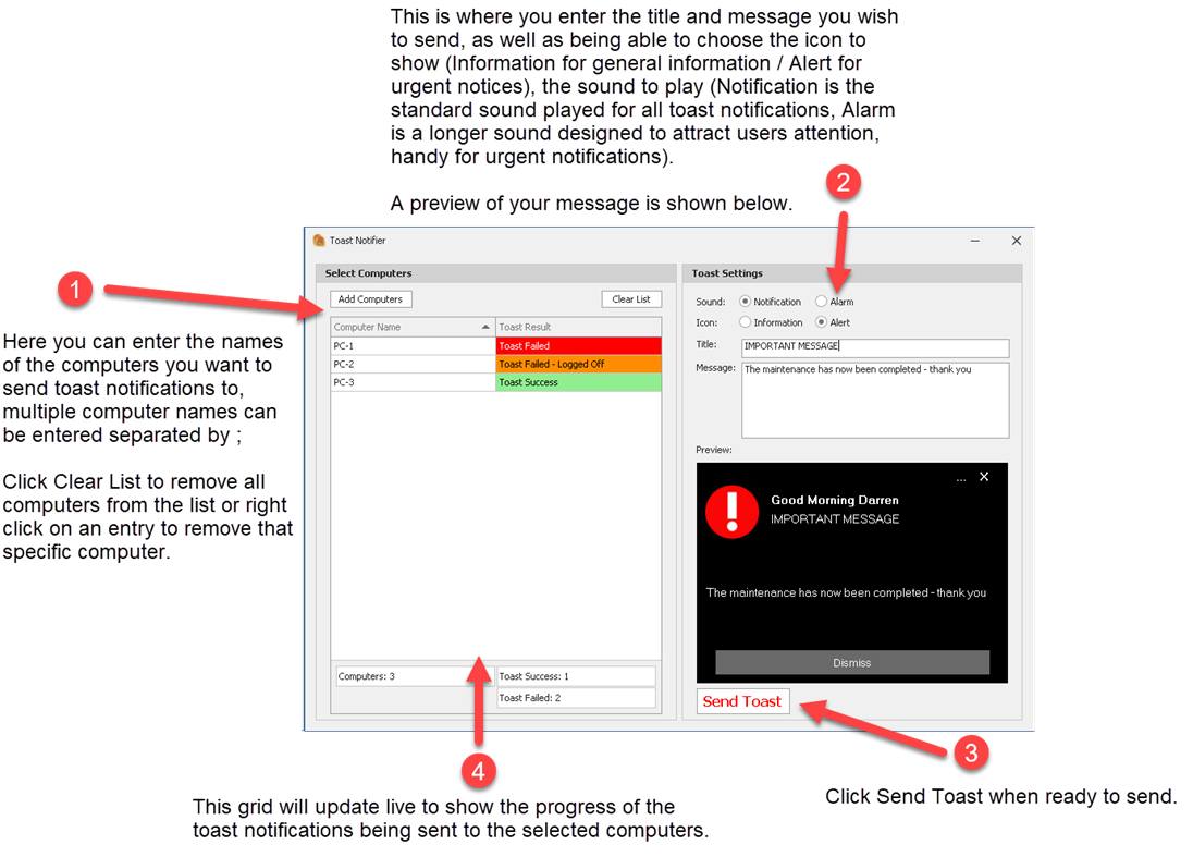 #4. Toast Notifier (Windows) Podle: PC Assist Software