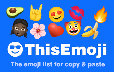 Emoticon symbols copy and paste - ThisEmoji small promo image