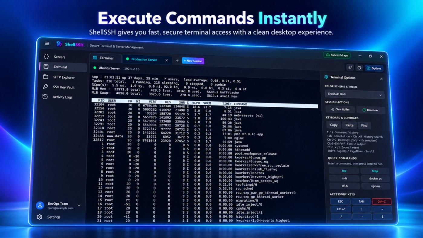 #2. ShellSSH - SSH Client, Terminal & SFTP (Windows) Przez: Wapsoft