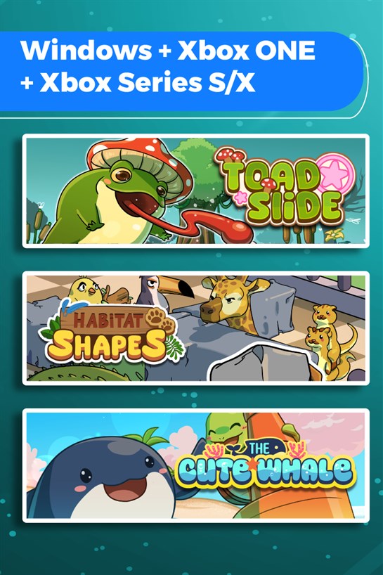 Foto en caja de Toad Slide + Habitat Shapes + The Cute Whale (Bundle)