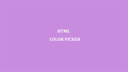 Html Color Picker screenshot 1