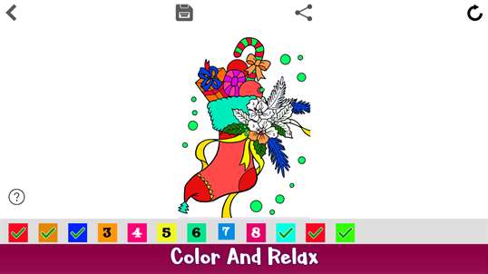 Christmas Color by Number - Adult Coloring Book screenshot 3