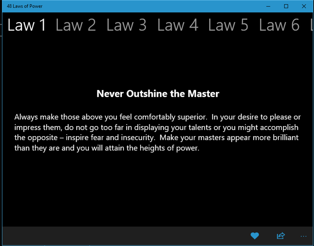 #1. Laws Of Power (Windows) بواسطة: TwelveE11even