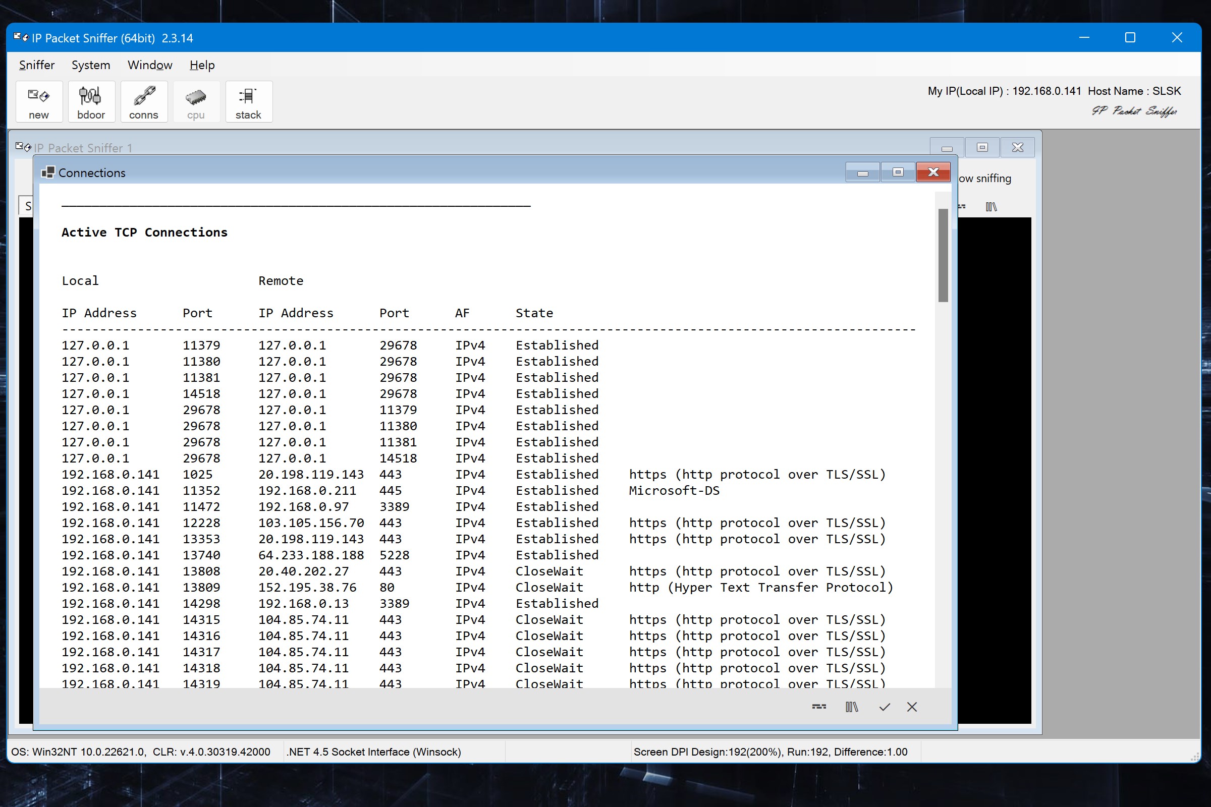 IP Packet Sniffer Screen Pics 8