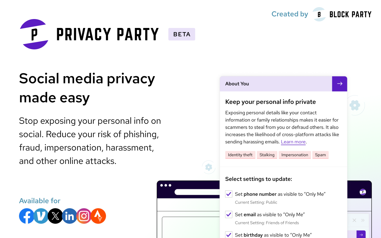 Privacy Party — Protect Yourself on Social