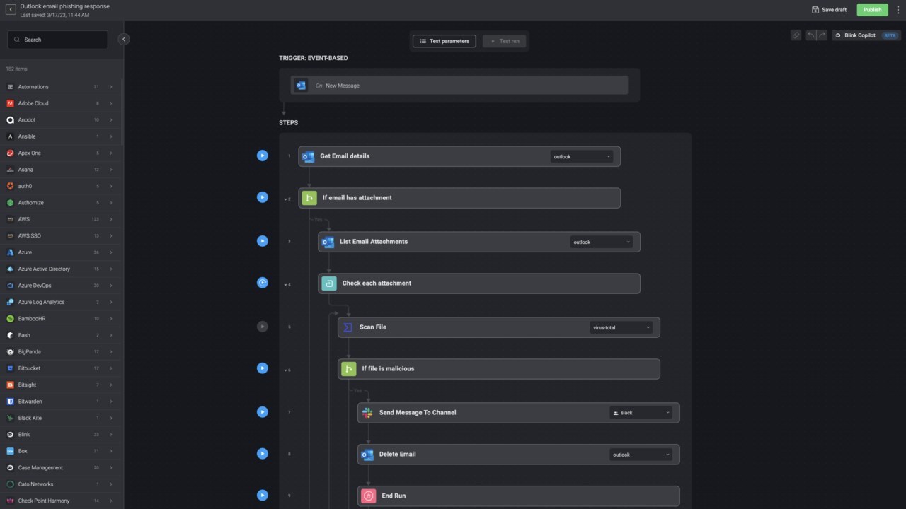 Snapshot 2 of Blink Automation Platform
