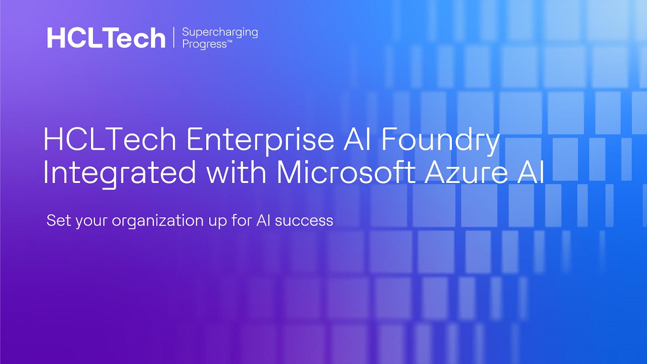 Snapshot 1 of HCLTech Enterprise AI Foundry