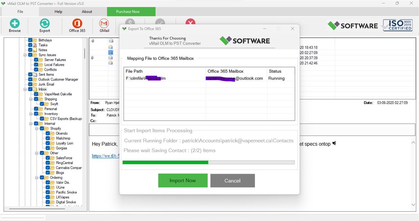 #8. vMail OLM to PST Converter (Windows) От: Ayush Tech Software