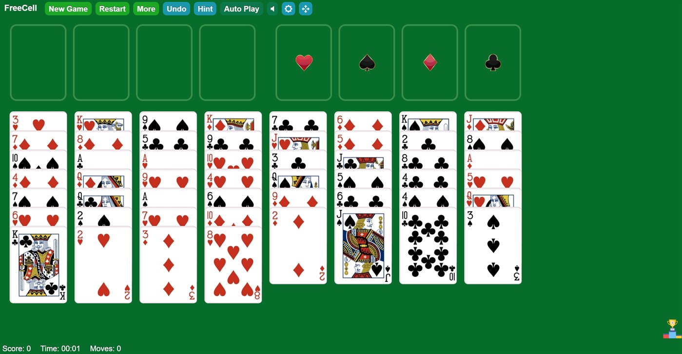 #1. Freecell Solitairen Game (Windows) 由: Solitairen