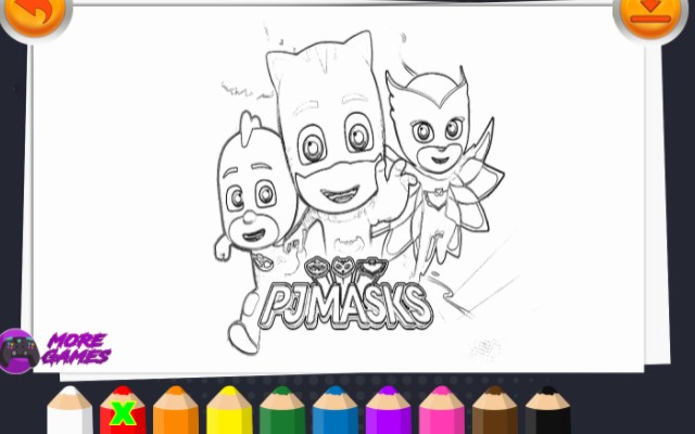 Coloring Book For Pj Masks Game