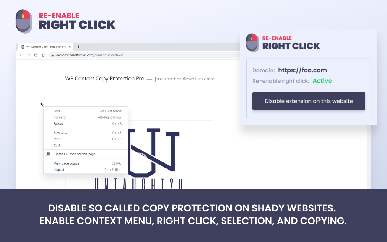 Re-enable right click promo image