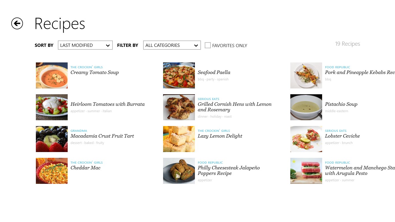 Recipe, Menu & Cooking Planner for Windows 10