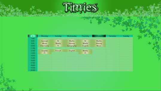 Timies Timetable screenshot 1