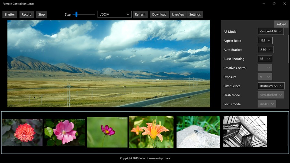 Remote Control for Lumix (Windows) 게시자: John Li