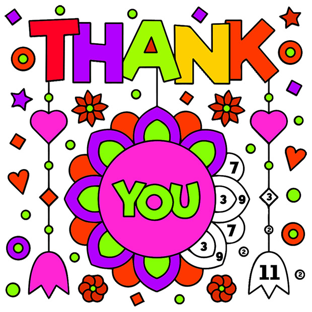 Greeting Cards Color By Number - Adult Coloring Book