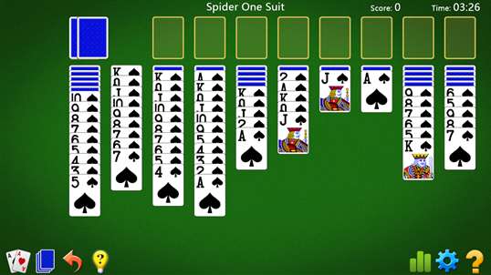 Spider Solitaire * screenshot 5