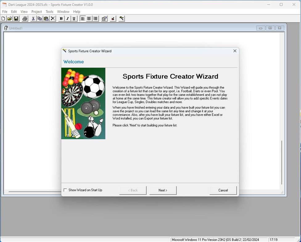 #3. Sports Fixture Creator (Windows) By: Mark Frank Jackson