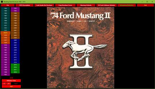 Mustang Sales Brochures 1964-2018 screenshot 4