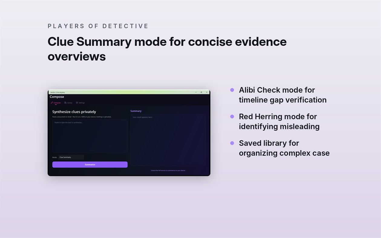 #3. Verdict: Crime Mystery (Windows) By: Vasilii Polovnikov
