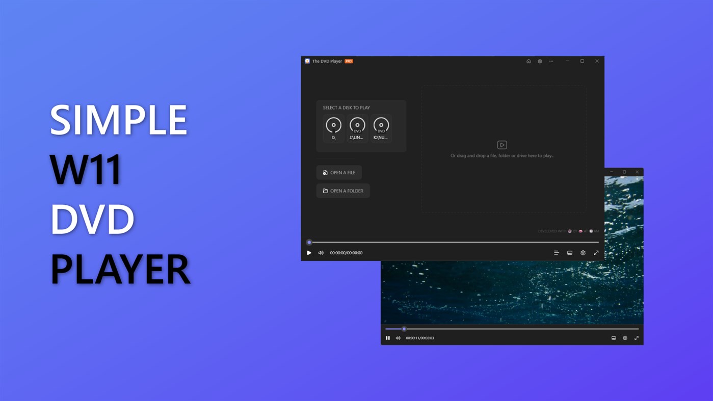 #1. DVD Player - Play DVD (Windows) By: 3AM Apps