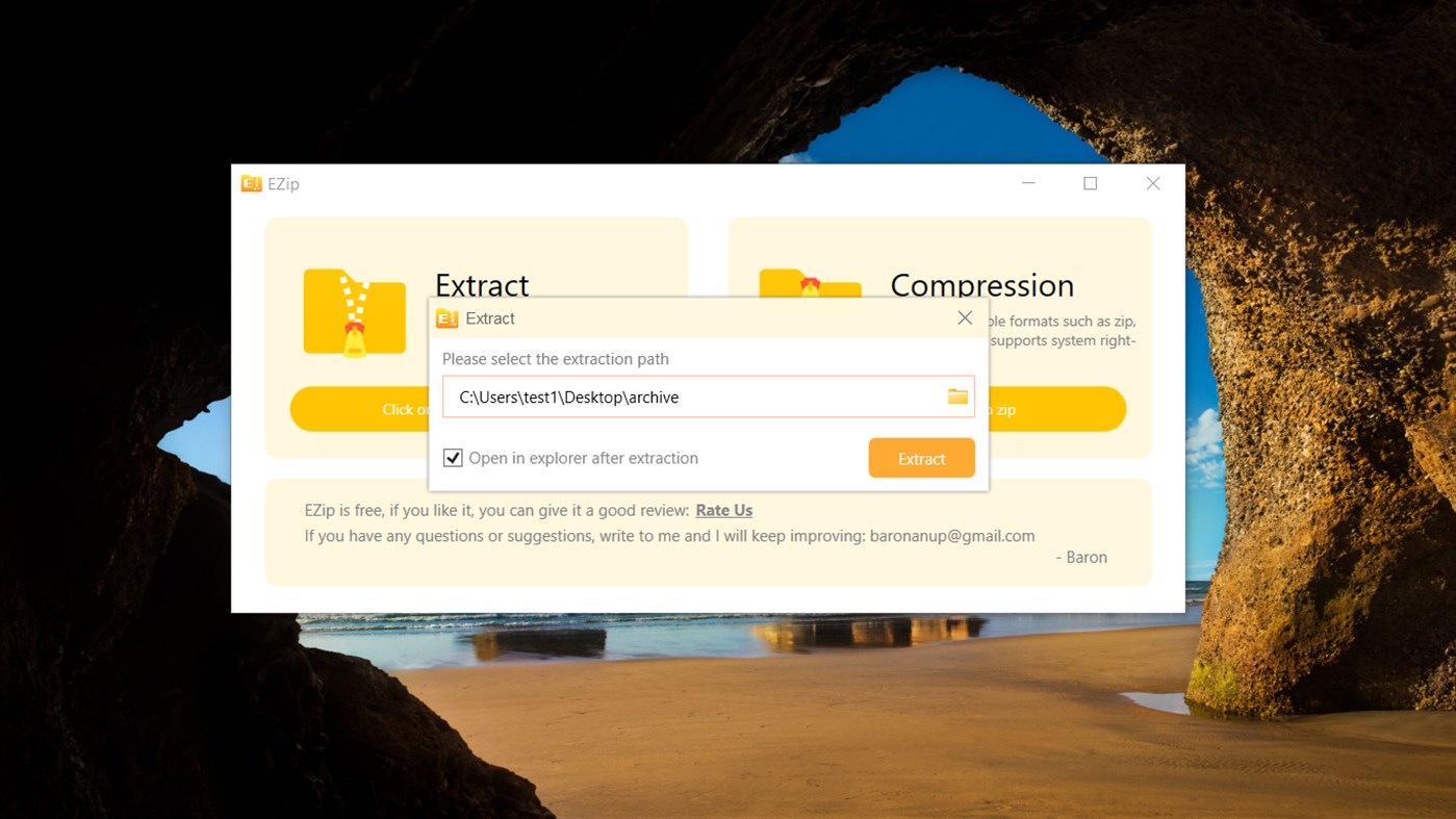 #2. EZip - ZIP & RAR Extractor (Windows) Által: Baronan