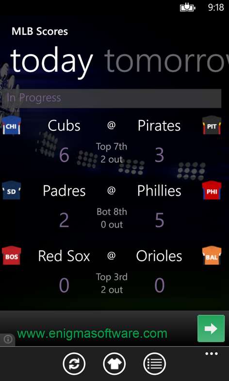 ML Baseball Scores & Alerts Screenshots 1