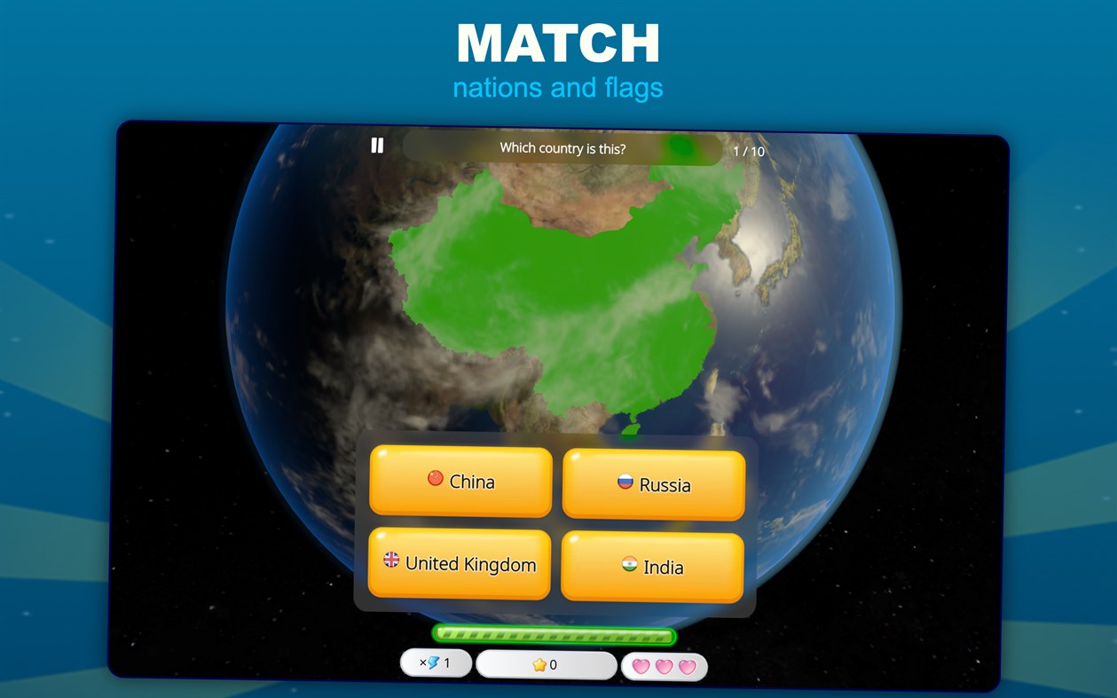 #5. World Geography Trivia Quiz (Windows) By: Supergonk Ltd.