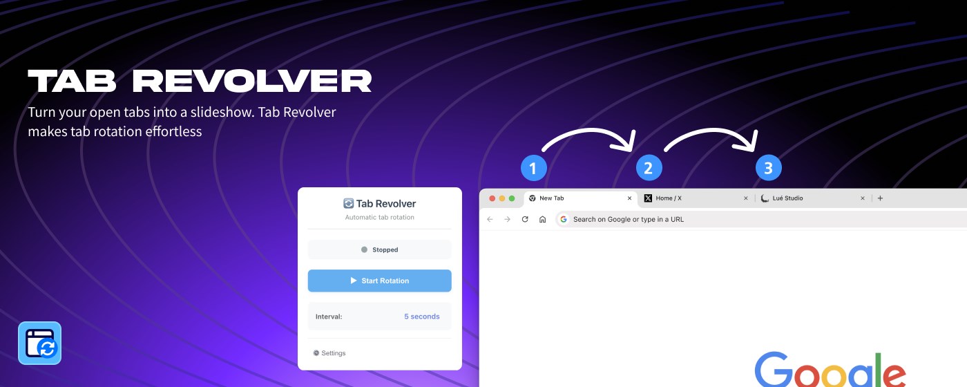 Tab Revolver – Auto rotate tabs for slideshow browsing