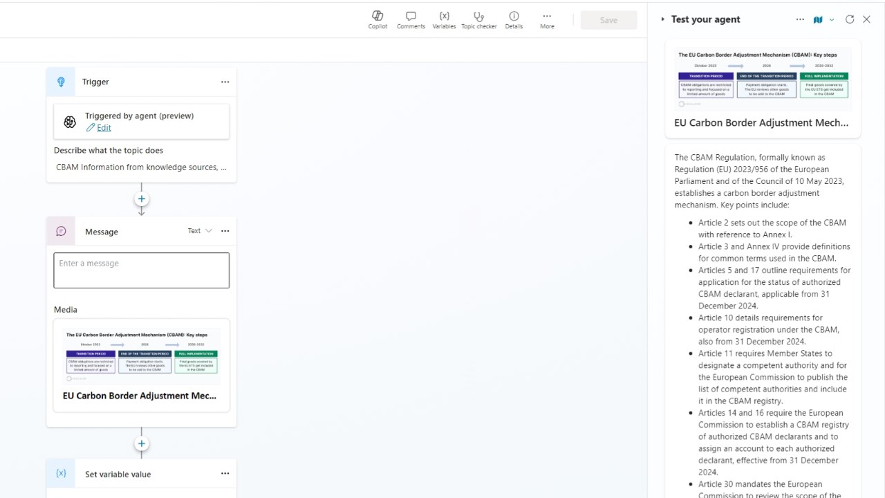 Snapshot 2 of Microsoft Cloud for Sustainability EU CBAM Agent