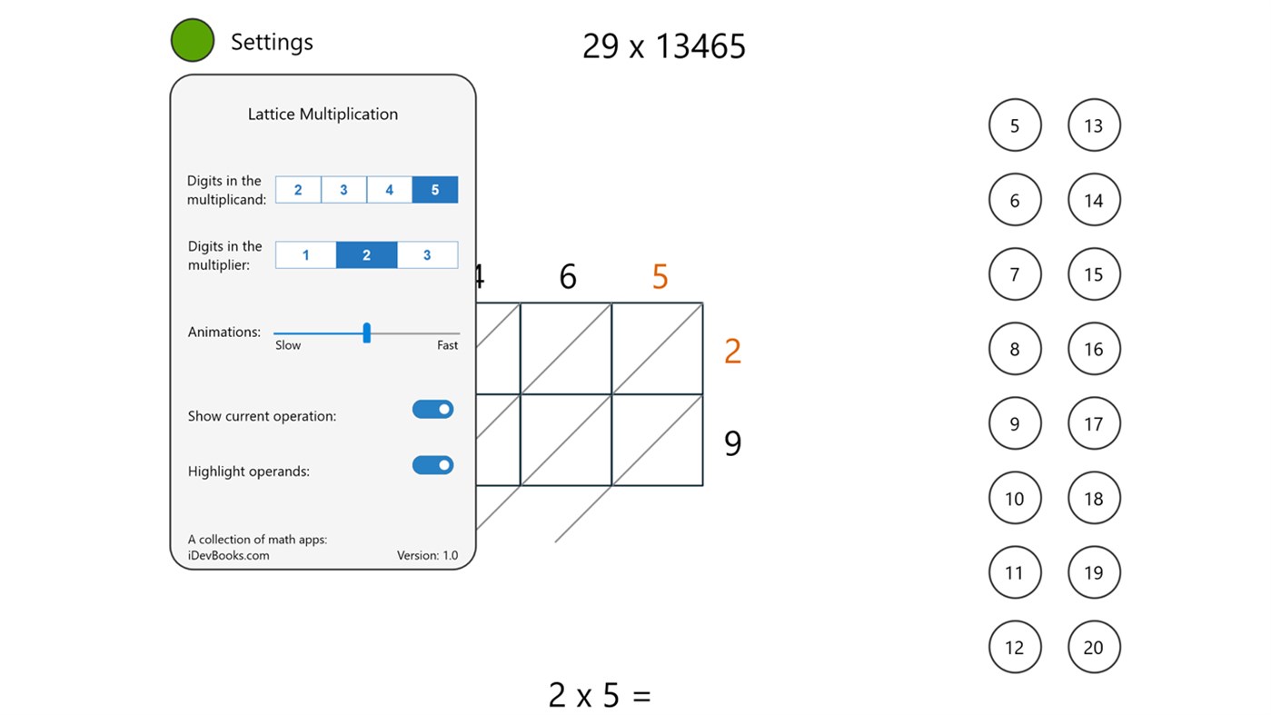 #3. Lattice Multiplication (Windows) 作者: iDevBooks
