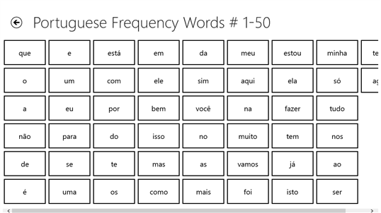 Free Portuguese Frequency Words screenshot 2