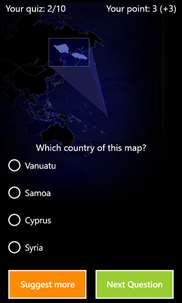 World Map Quiz screenshot 2