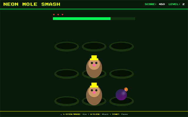Neon Mole Smash screenshot 1
