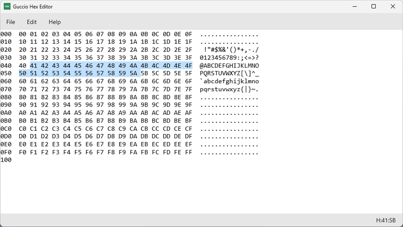 #1. Guccio Hex Editor (Windows) Oleh: Guccio Software