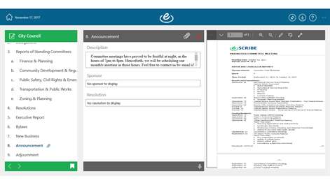 eSCRIBE Meetings Professional Screenshots 1