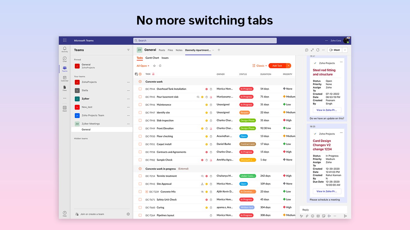 Zoho Projects preview 3