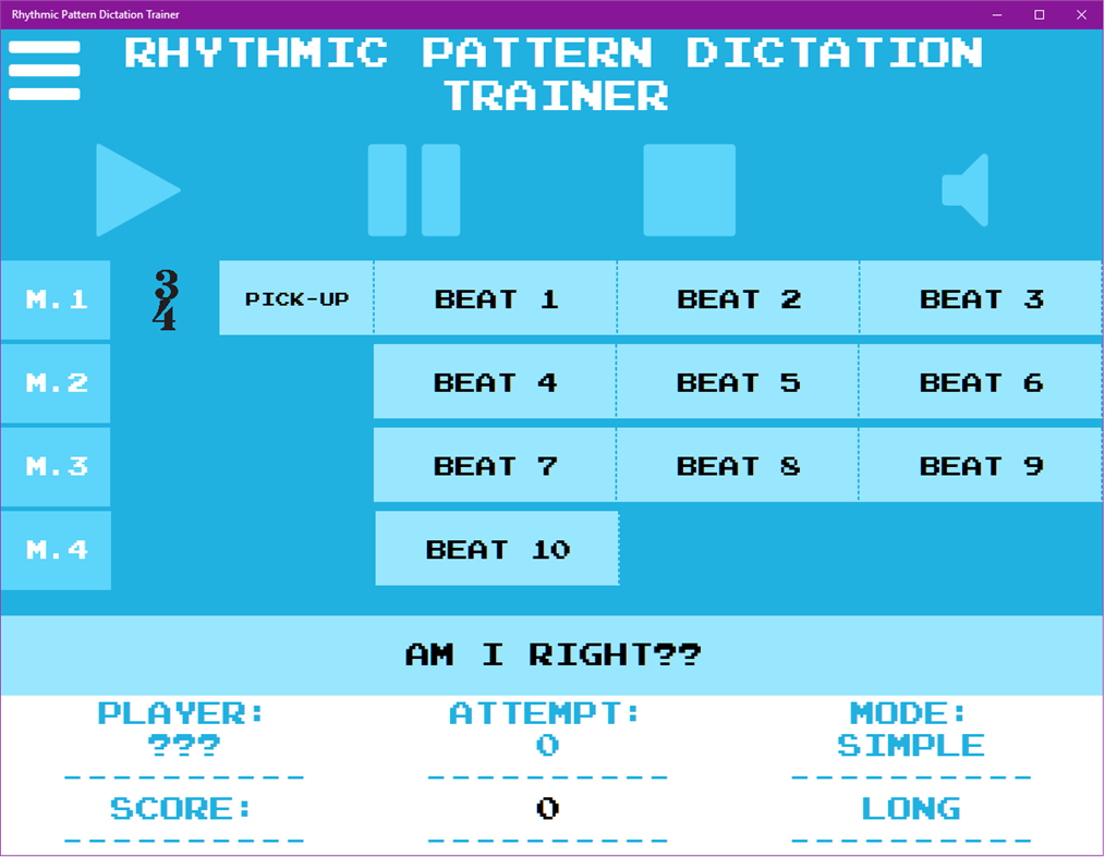 #1. Rhythmic Pattern Dictation Trainer (Windows) 게시자: Brian Edward Jarvis