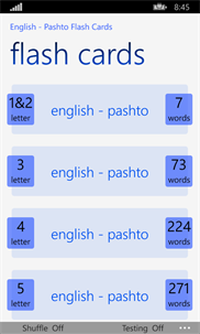 English - Pashto Flash Cards screenshot 1