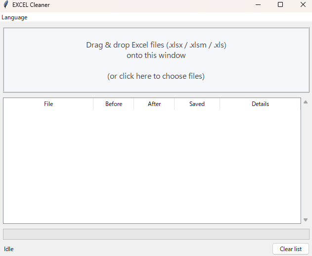 xls・xlsx cleaner screenshot