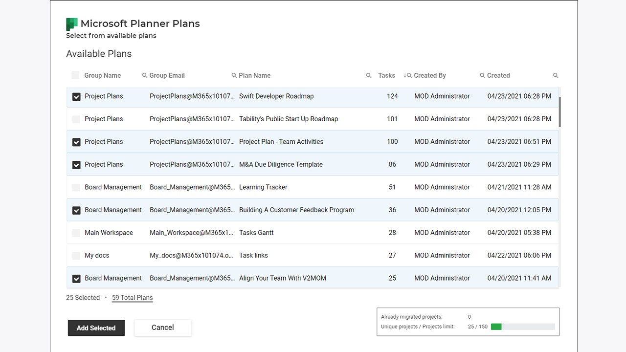 Snapshot 1 of Project Migrator