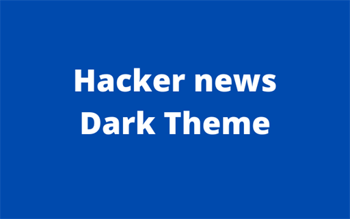 Hacker News Dark Theme - Easy Dark Mode