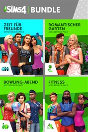Die Sims™ 4 Back to School Bundle - Zeit für Freunde, Romantische Garten-Accessoires, Bowling-Abend-Accessoires, Fitness-Accessoires